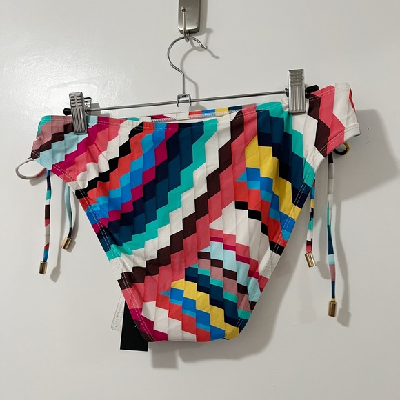 La Blanca Women's Multi-Color Geometric Print Tie-Side Bikini Bottoms Swimsuit - Picture 4 of 8